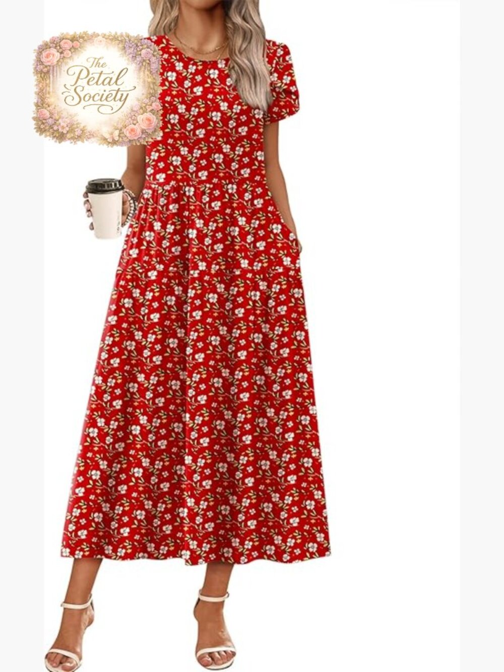 Maxi Dress Floral Bohemian Casual Long Sleeve Beach Sundress